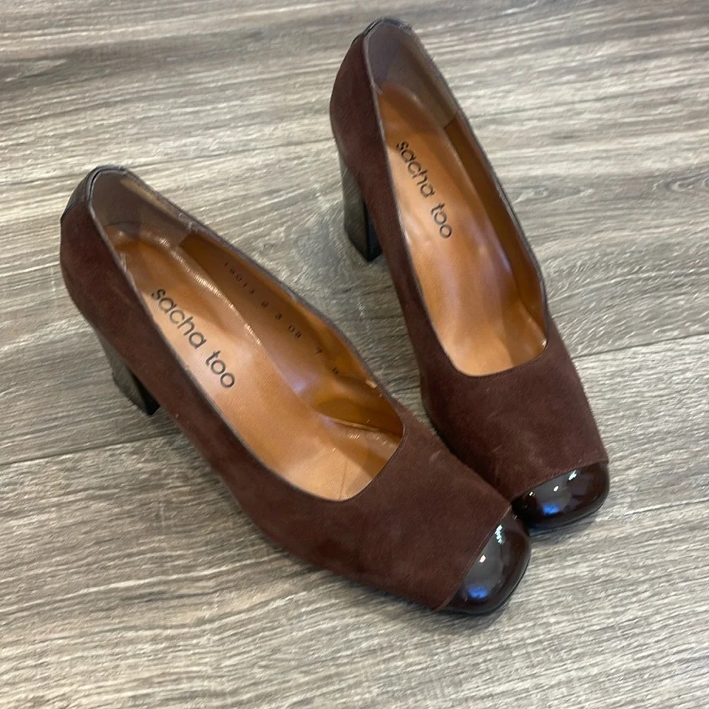 Sacha too Low Profile Heel chocolate brown size 7